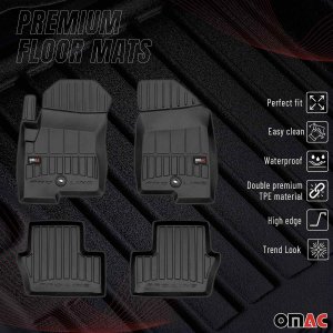 Jeep Compass Floor Mat - Omac - Premium TPE - Black - '07-'17 Jeep Compass Floor Mat - Omac - Premium TPE - Black - '07-'17